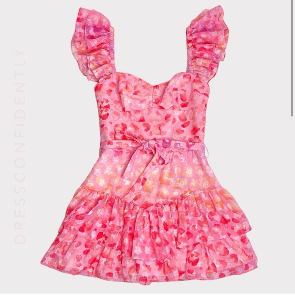 Amanda Uprichard Pink Floral Mini Dress